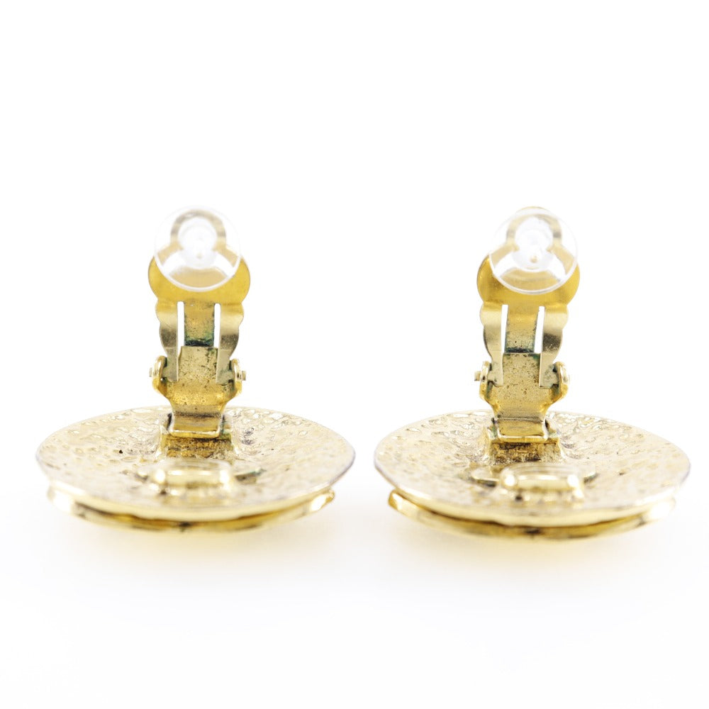 CHANEL Earring Plated Gold gold vintage Matrasse Women Used