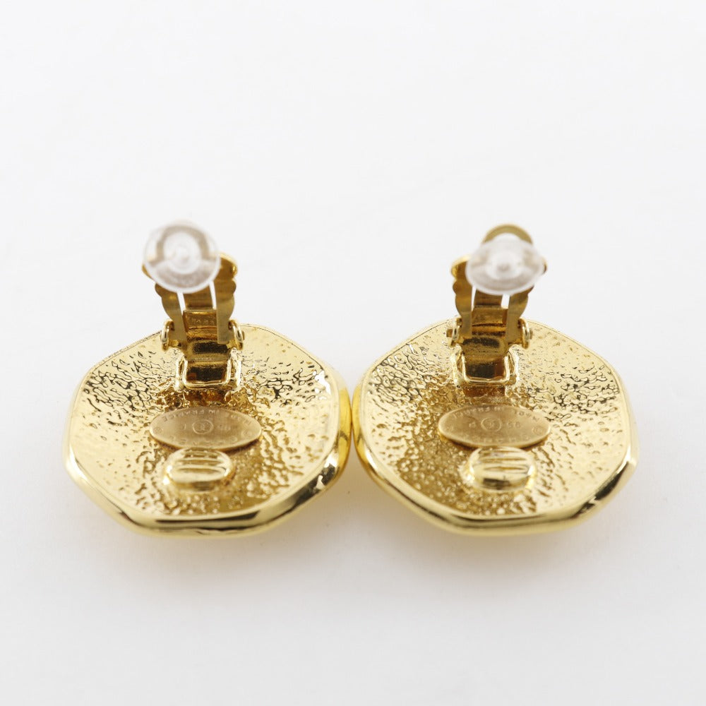 CHANEL Earring Plated Gold gold vintage COCO Mark