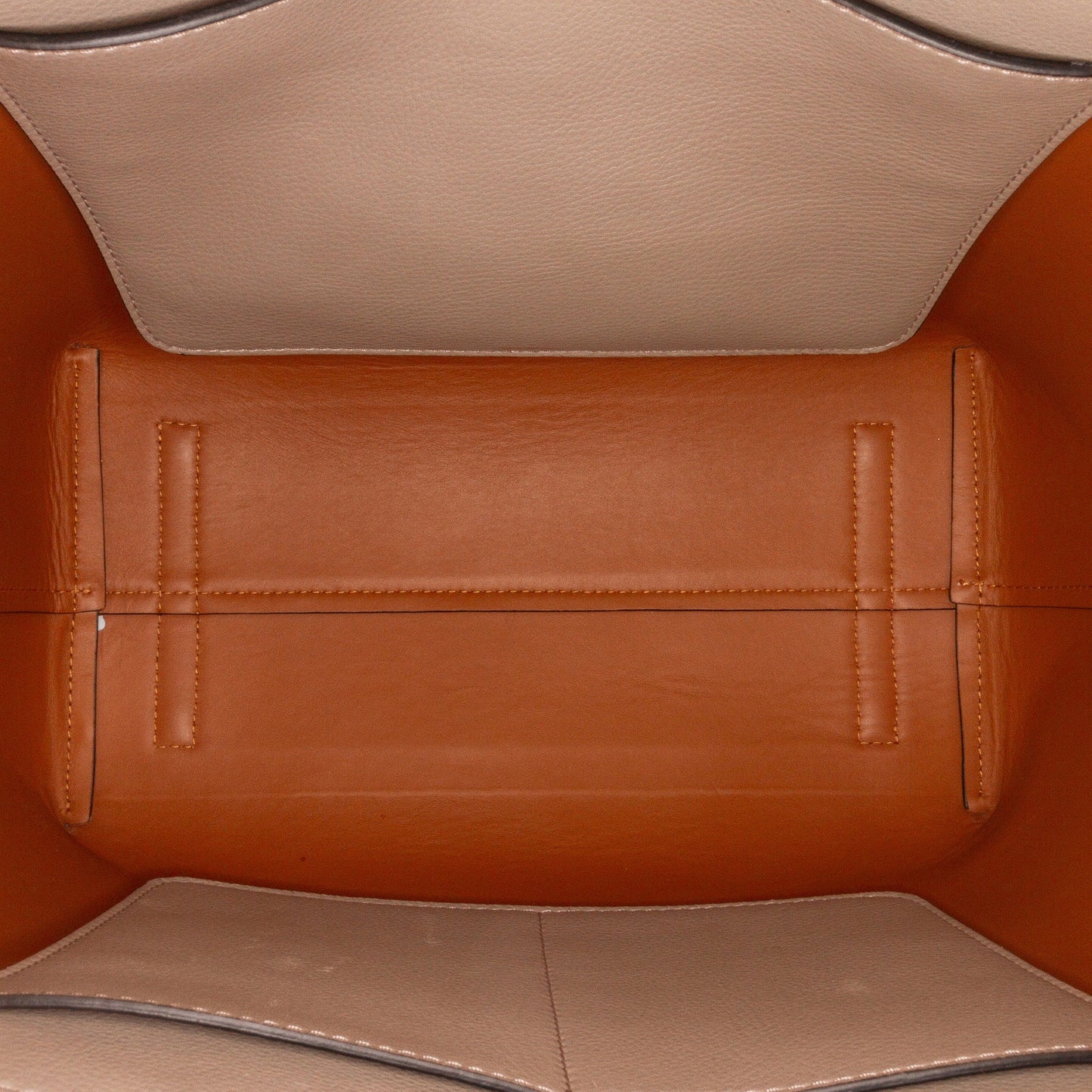 Burberry Belt Handbag Medium Light Brown Leather