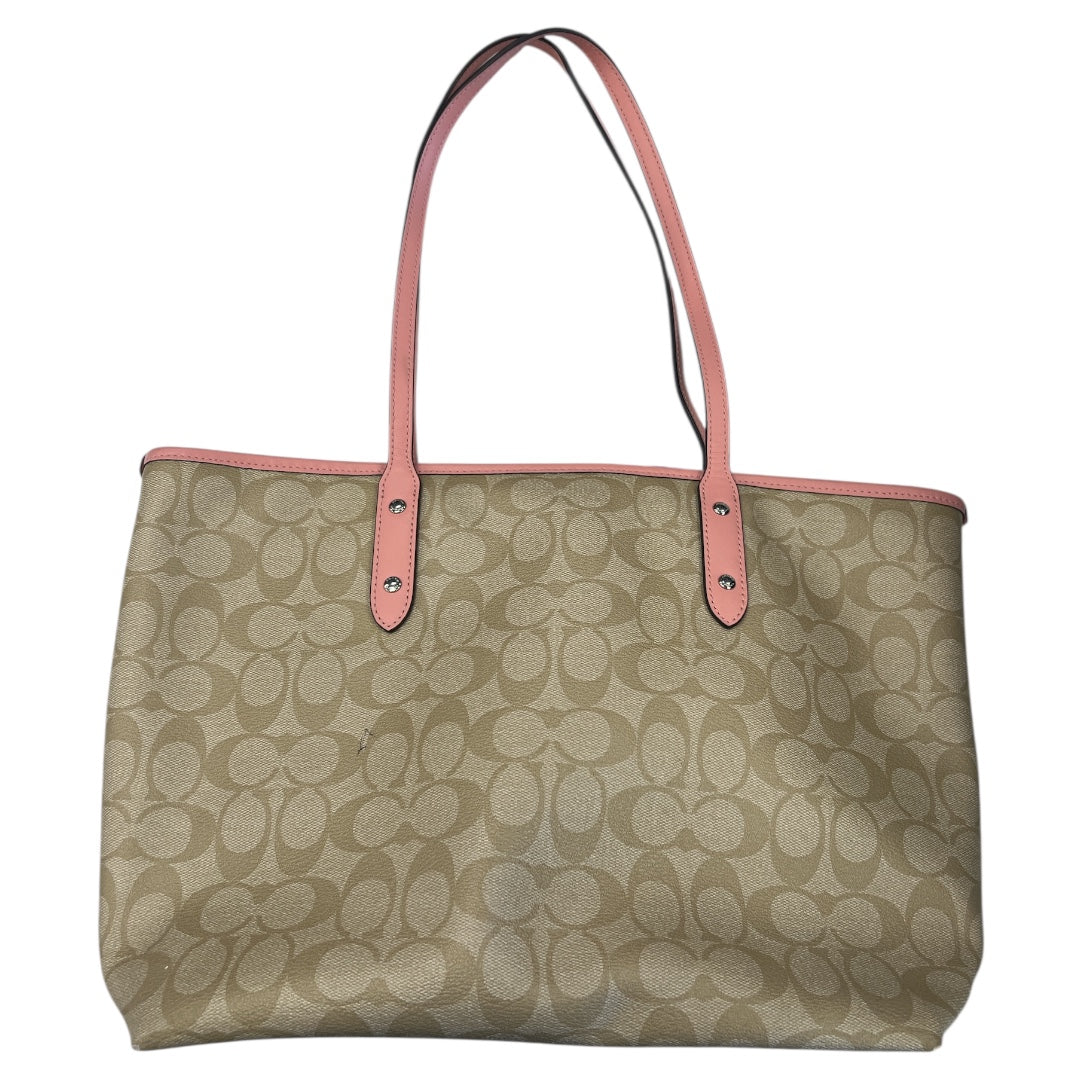 Handbag Designer By Coach In Tan, Size:Large