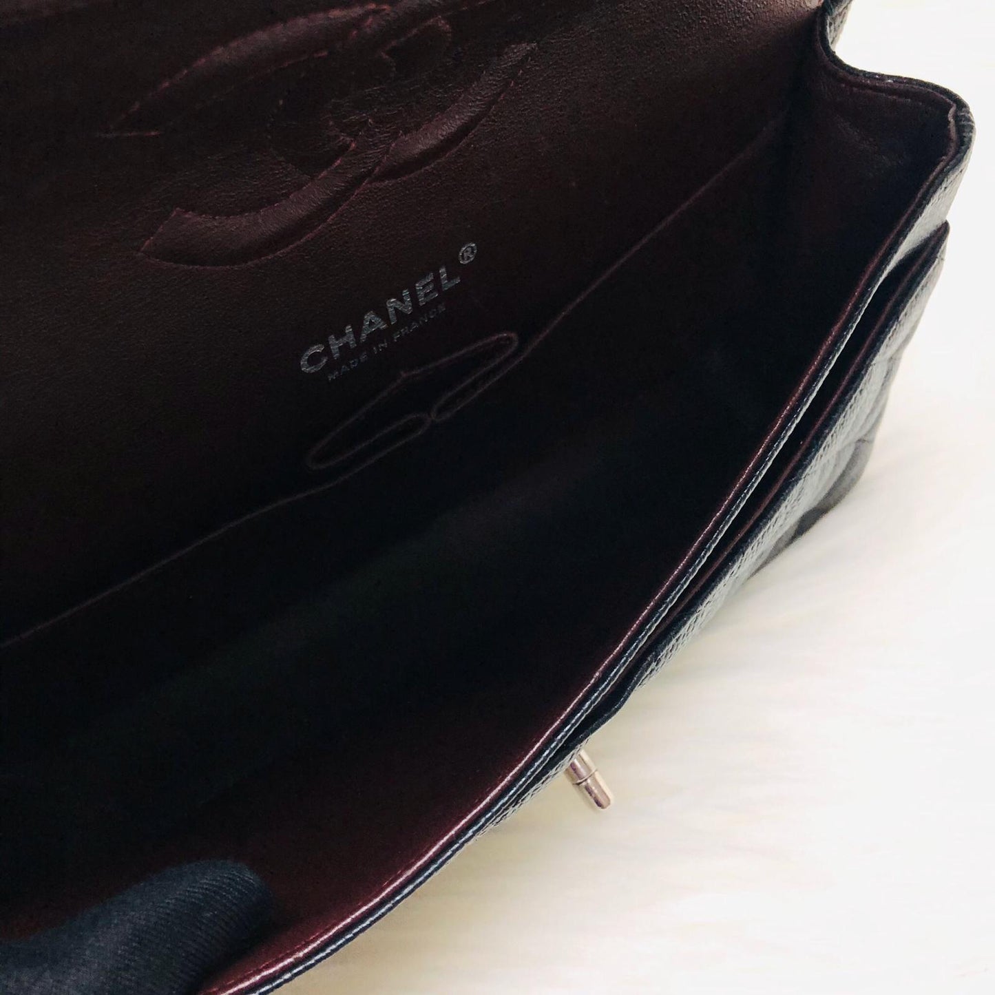 Classic Double Flap in Black Caviar SHW