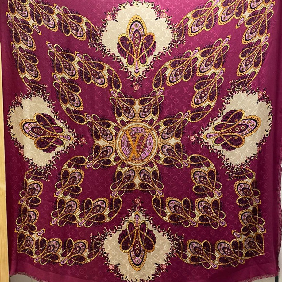 Louis-vuitton Monogram Shawl Paisley Purple