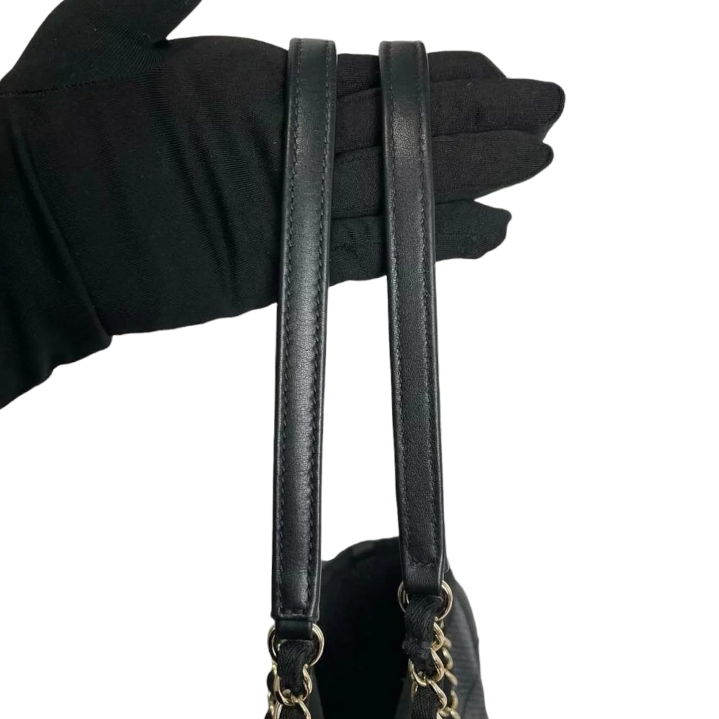 Small Deauville Canvas Black SHW