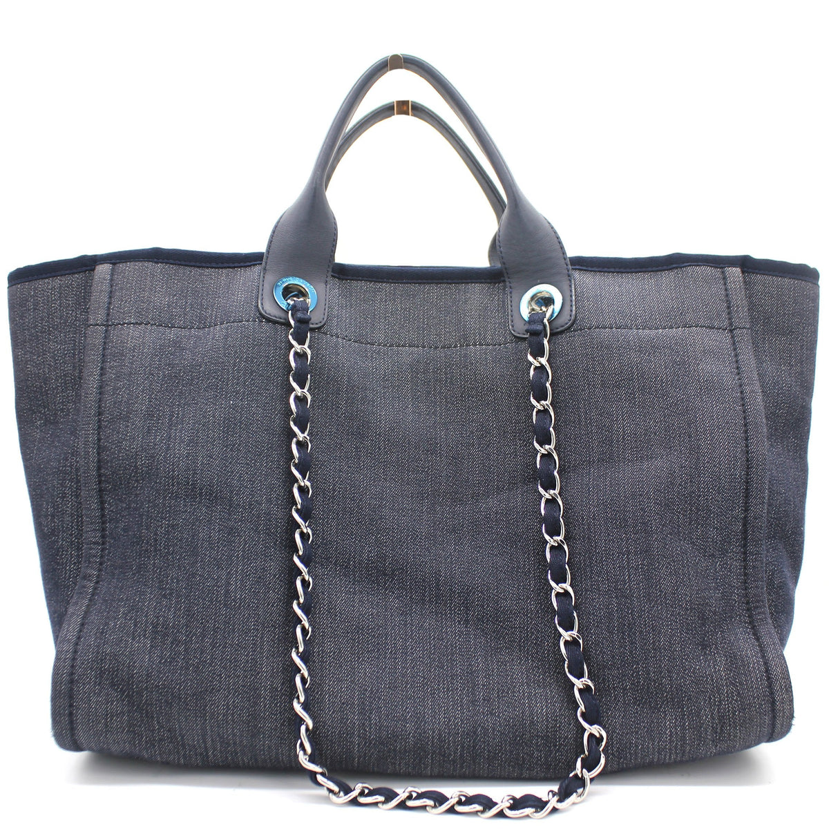 Denim Medium Deauville Tote Dark Blue