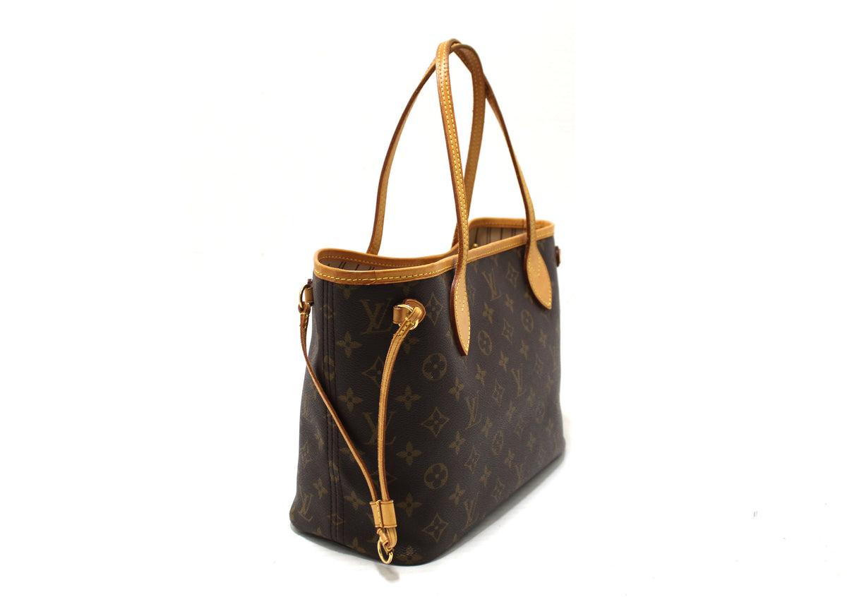 Louis Vuitton Classic Monogram Neverfull PM Tote Shoulder Bag
