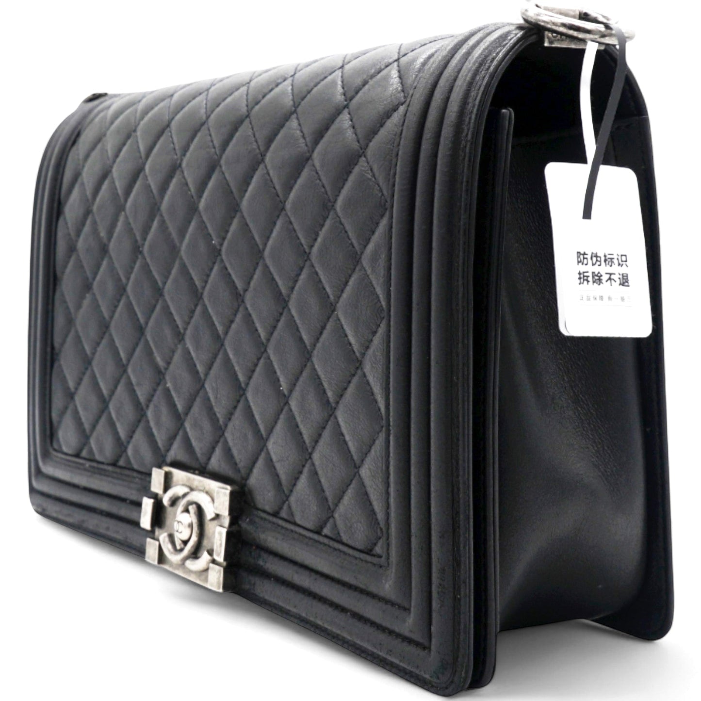 Stitched New Medium Boy Flap Black