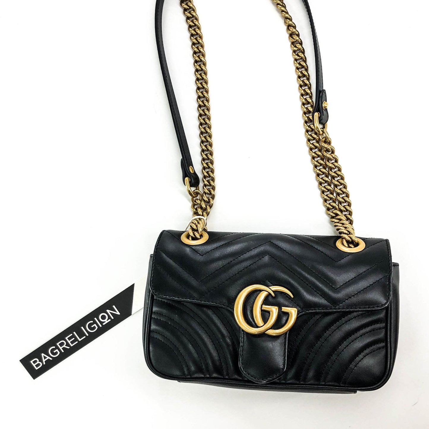 Gucci GG Marmont Black Mini Matelassé Shoulder Bag