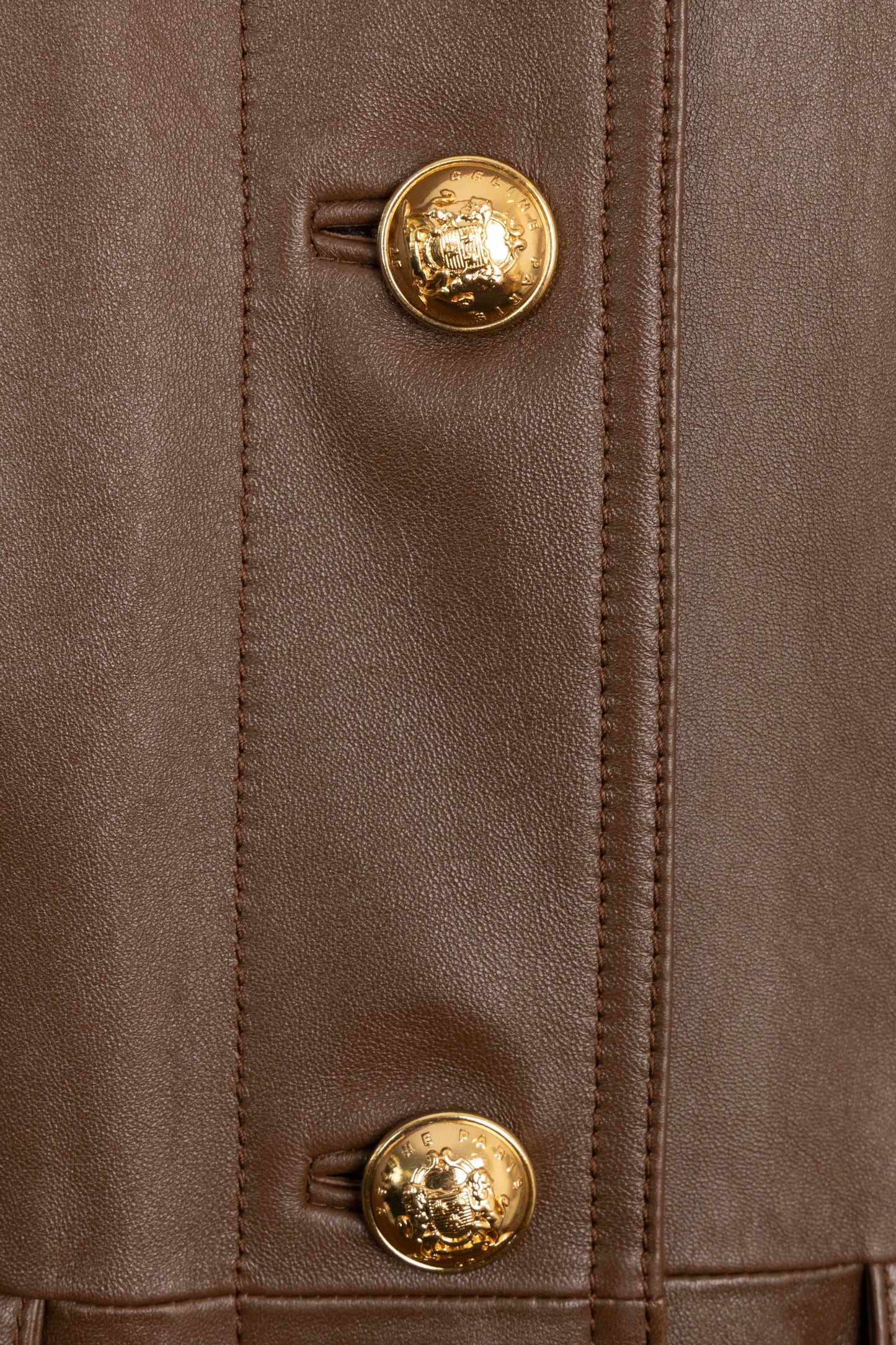 CELINE Jacket Leather Brown
