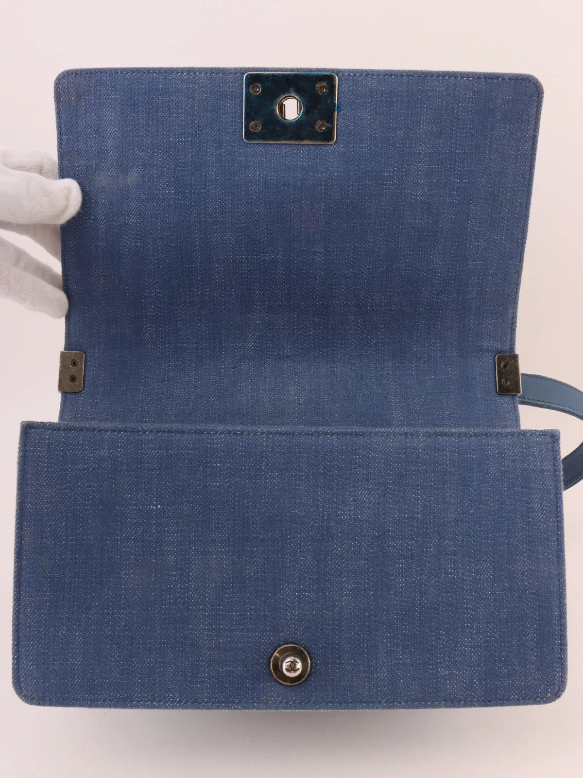 Chanel Around Made Boy Chain Shoulder Bag Blue