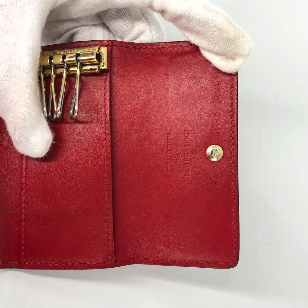 Louis-Vuitton Monogram Red Vernis Multicles 4 Key Holder