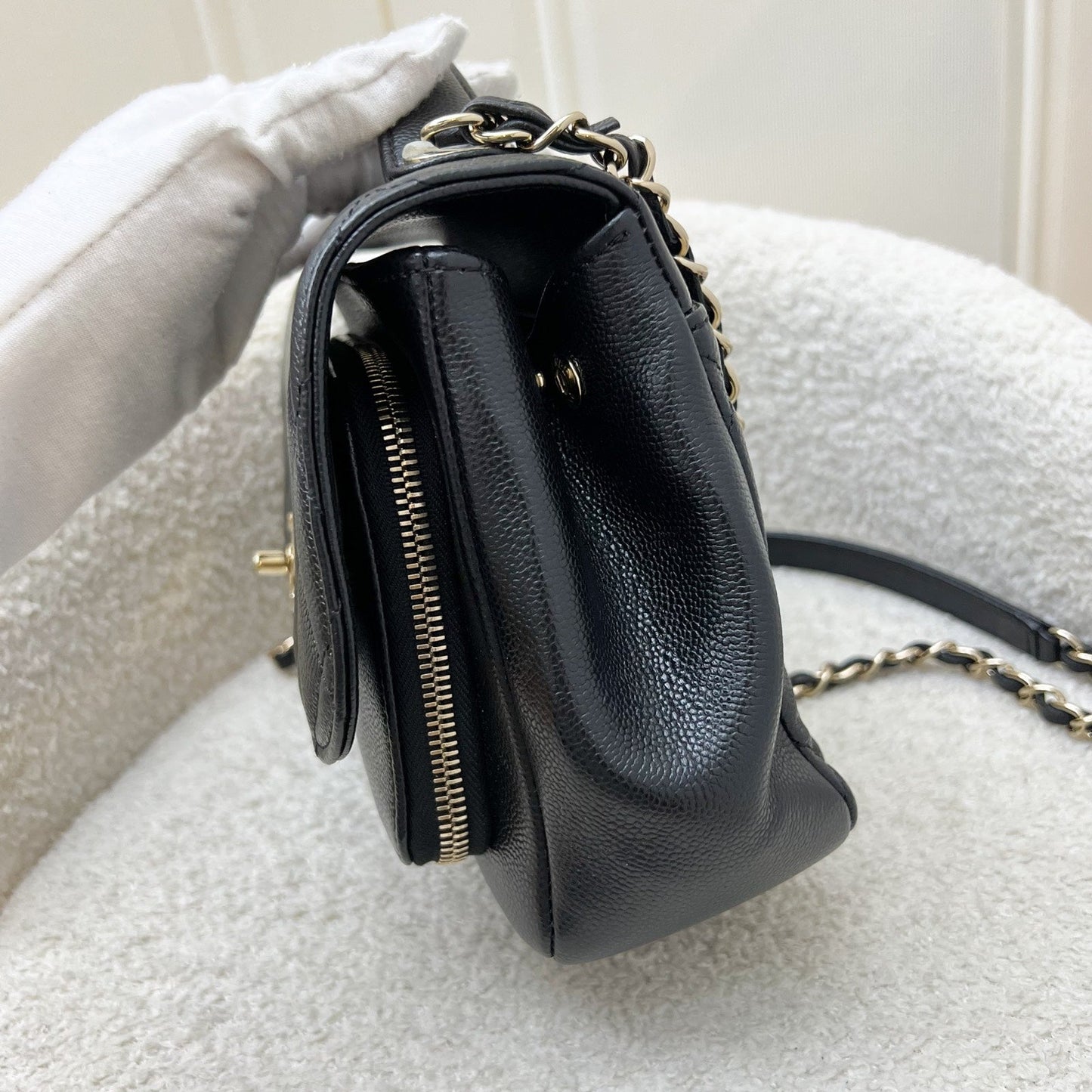 Chanel Medium Business Affinity Flap in Black Caviar and LGHW (Model: A93607)