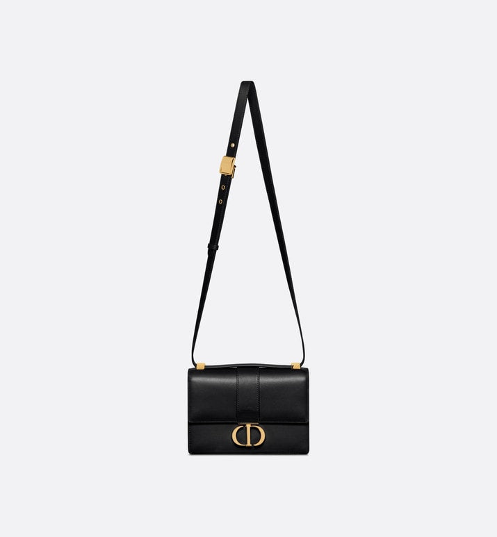 DIOR SMALL 30 MONTAIGNE BAG Black Calfskin