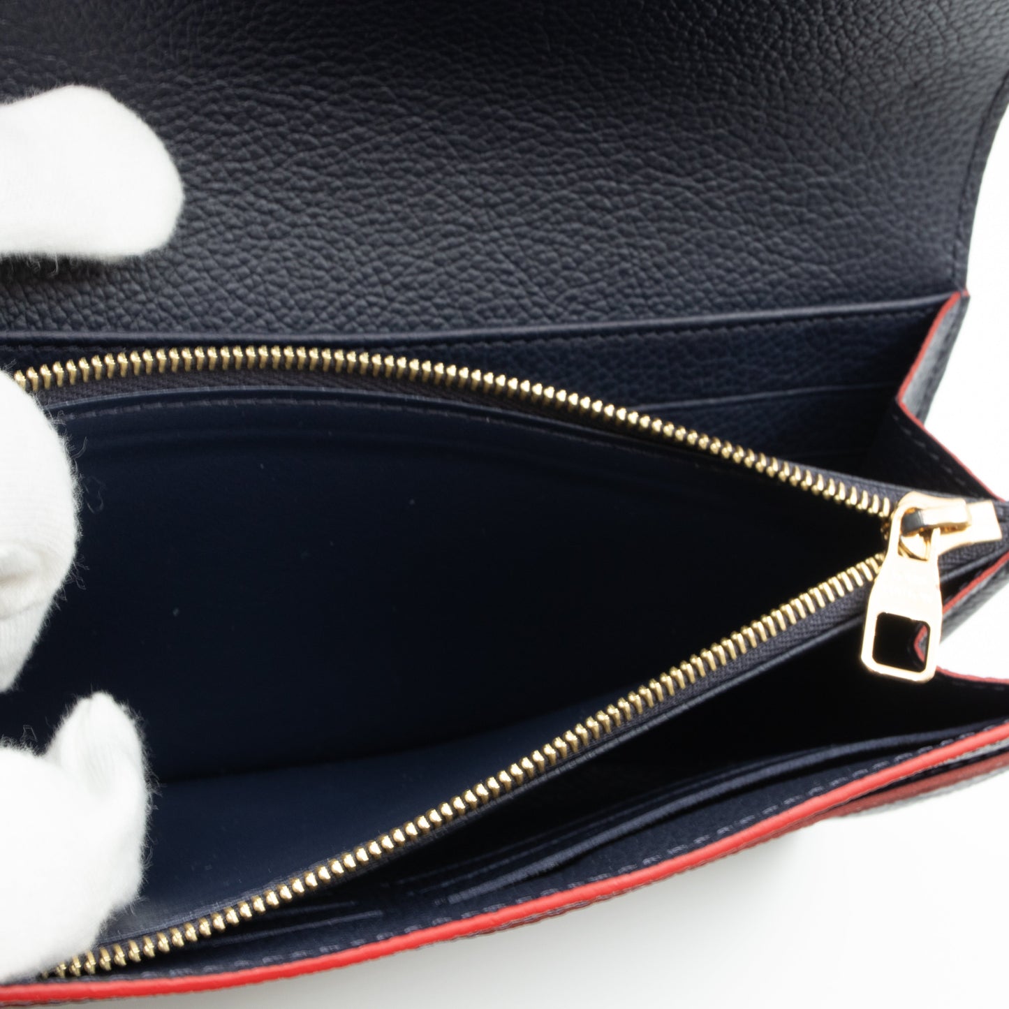Louis-vuitton Sarah Wallet Monogram Empreinte Marine Rouge