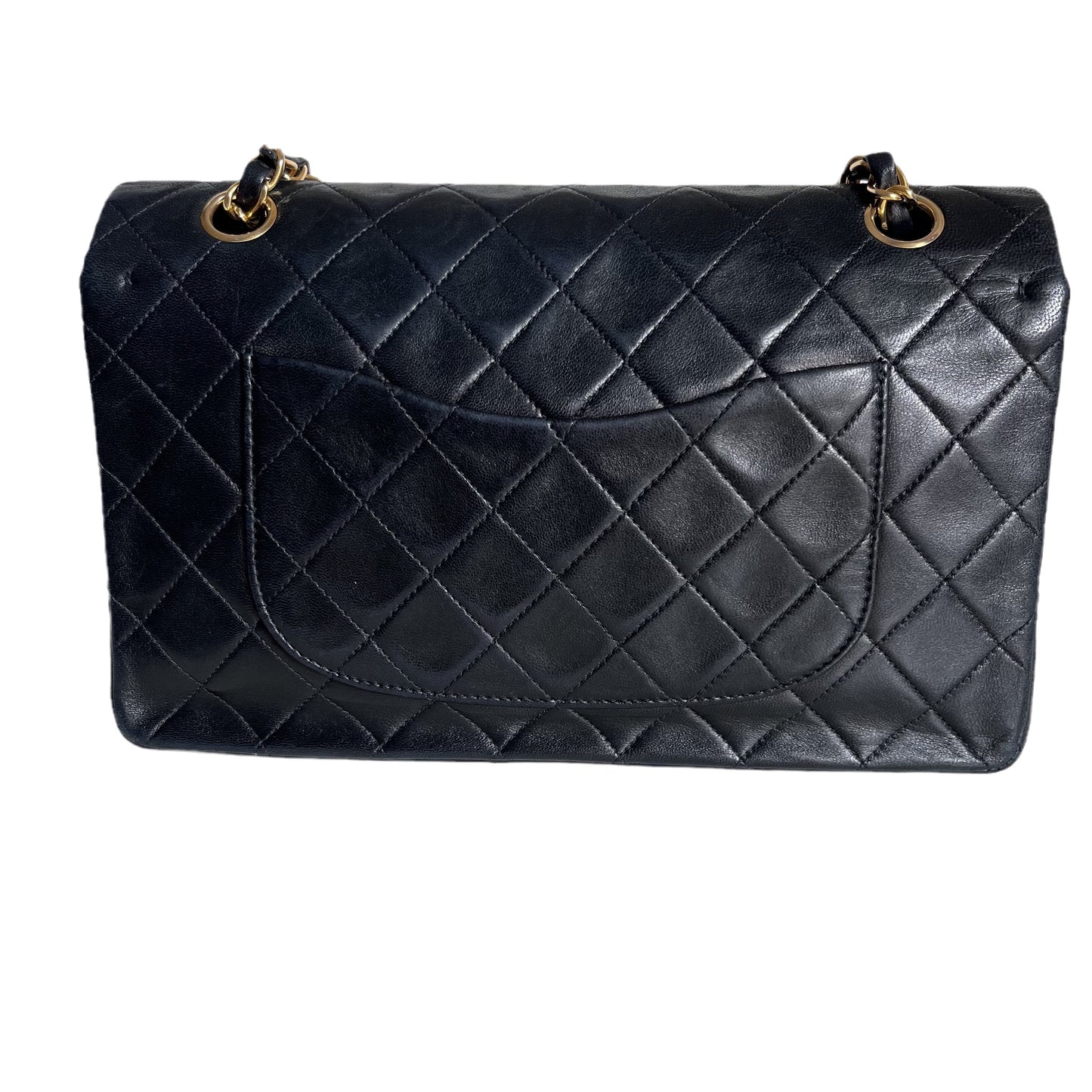 Chanel Classic Flap Vintage Black Lambskin Leather with 24k Gold Hardware