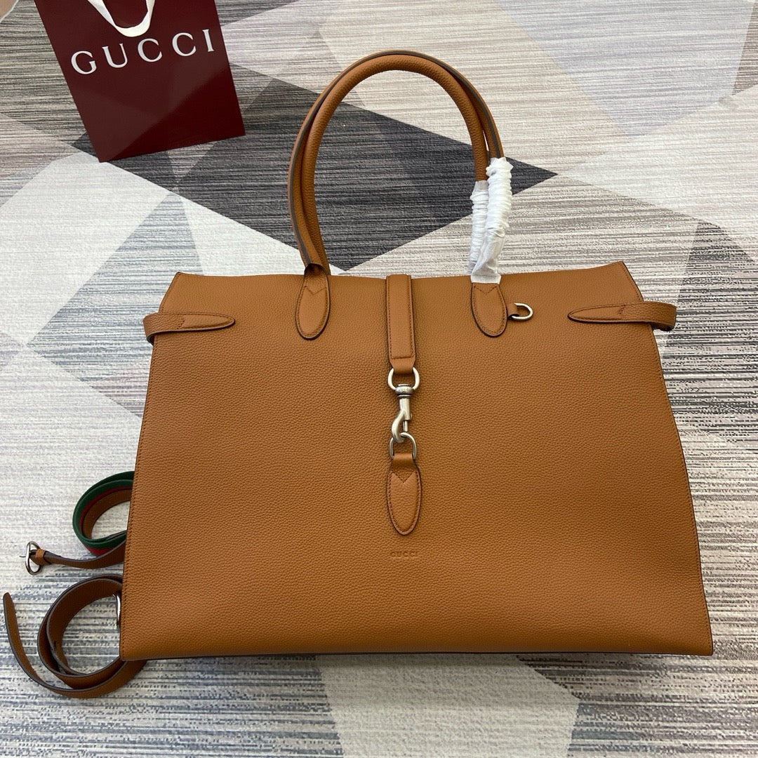 GC696 Large Tote Bag with Hook Closure / 19.7"W x 13.8"H x 6.3"D / HIGHEST QUALITY VERSION