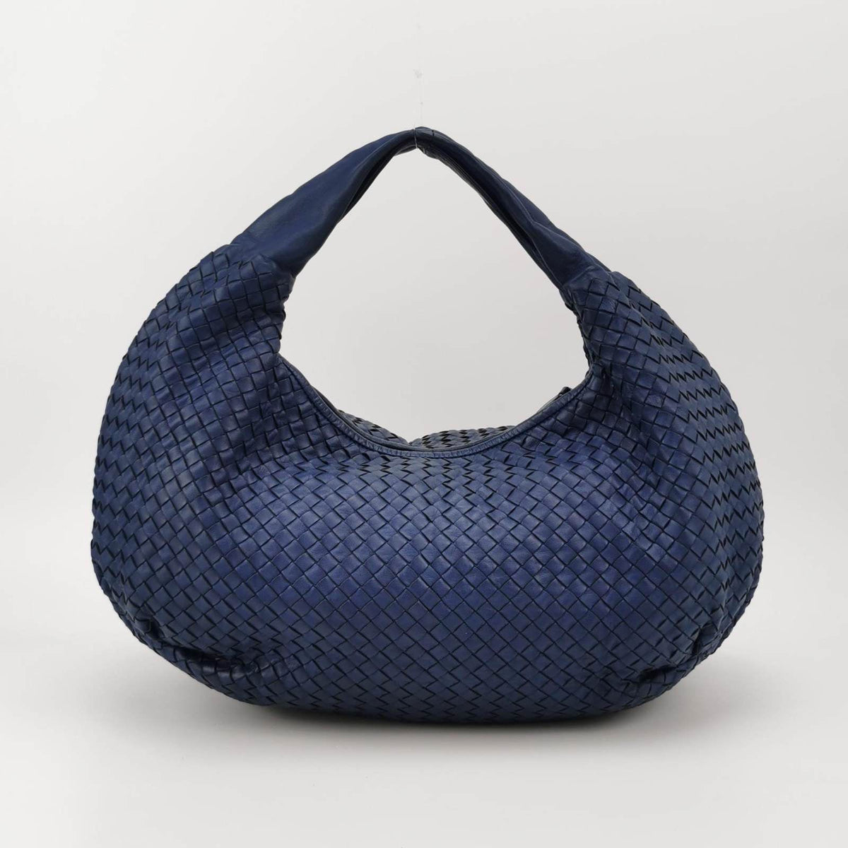 Bottega Veneta Belly Hobo Intrecciato Navy Nappa Leather Large