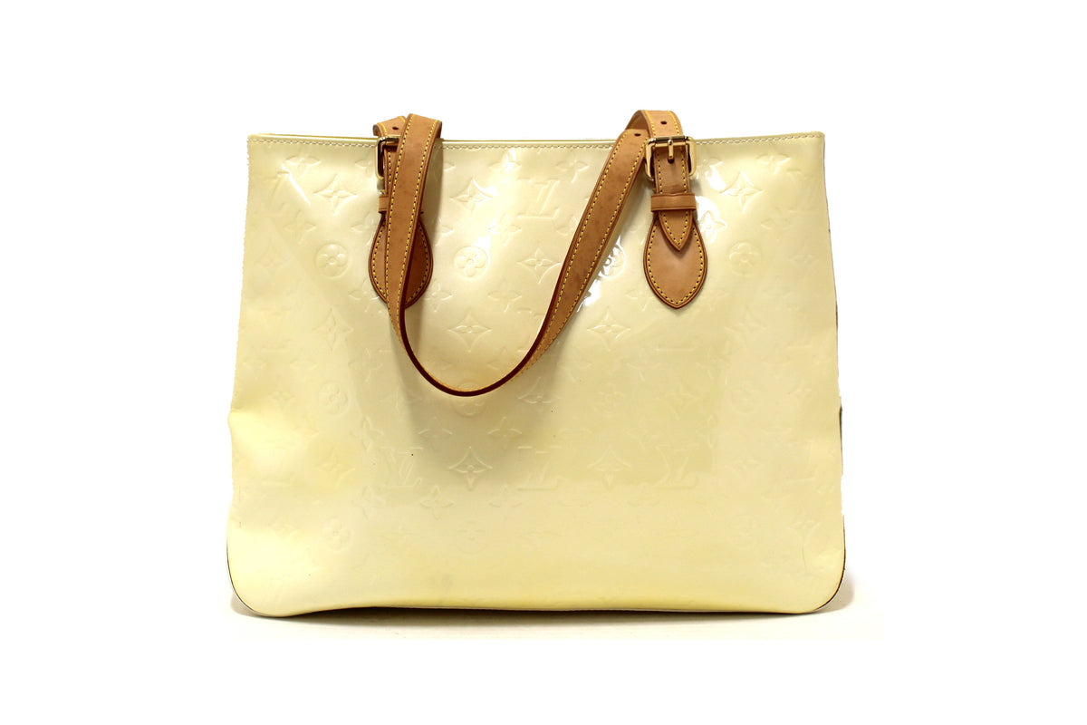 Louis Vuitton Beige Vernis Leather Brentwood Shoulder Tote Bag