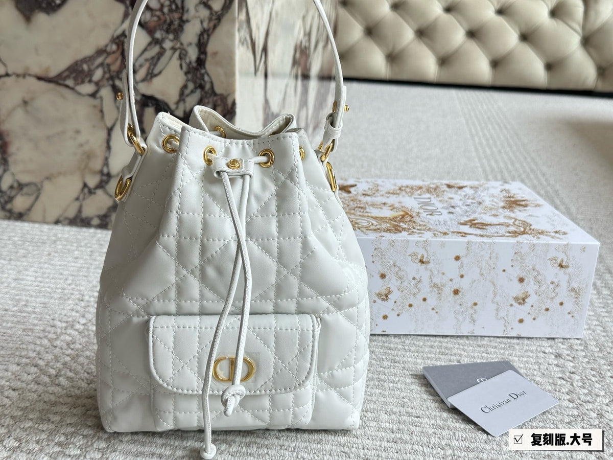 DR544 Small Dior Caro Bucket Bag / 8x9.5x3.5inches