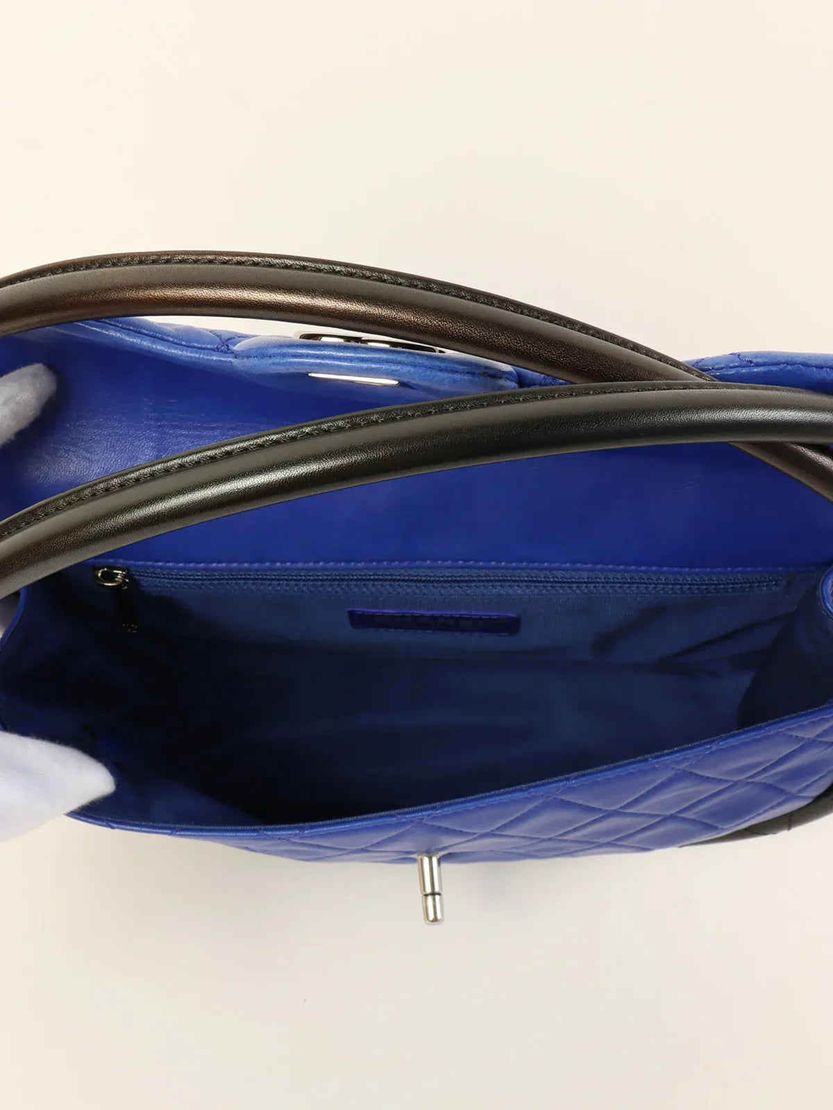 Chanel Around Made Hula Hoop Top Handle Bag Blue/Black
