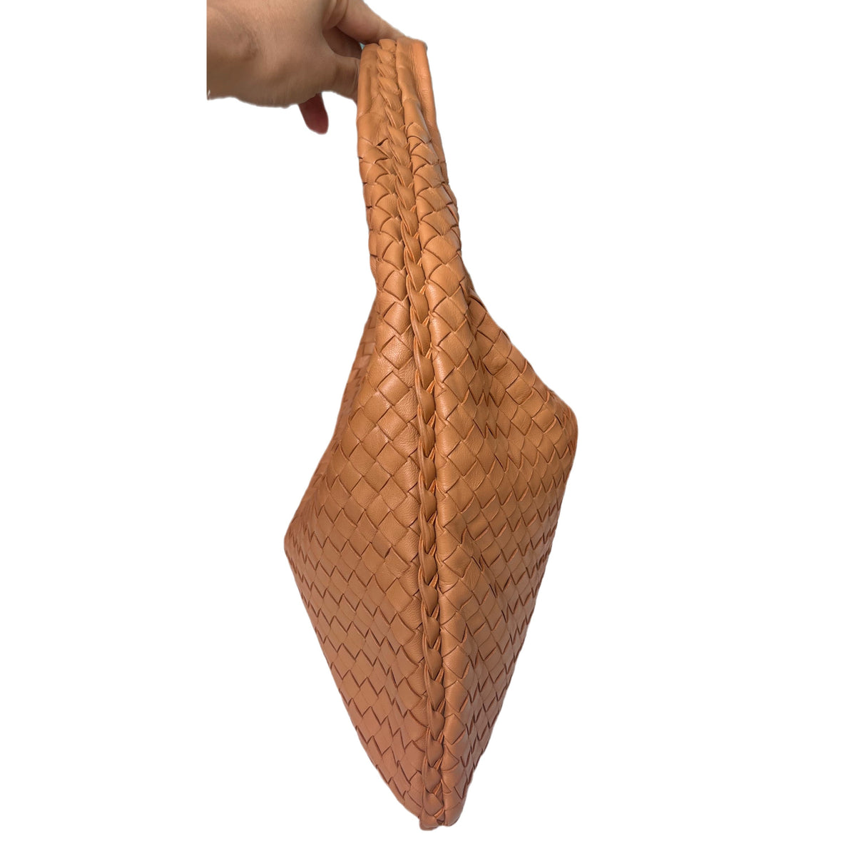 Bottega Veneta Intrecciato Camel Nappa Leather Handbag