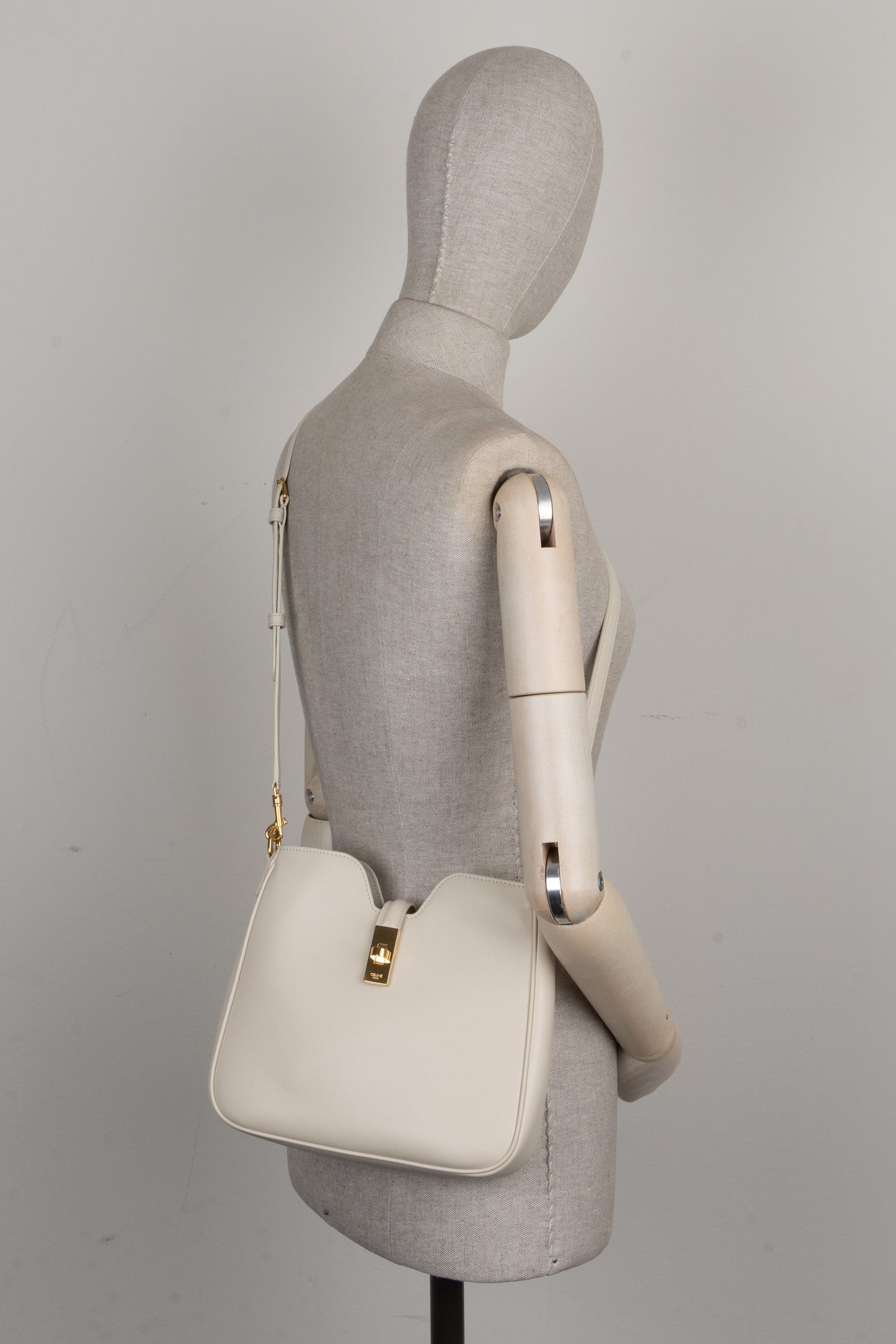 CELINE Small Camille 16 Shoulder Bag Ivory