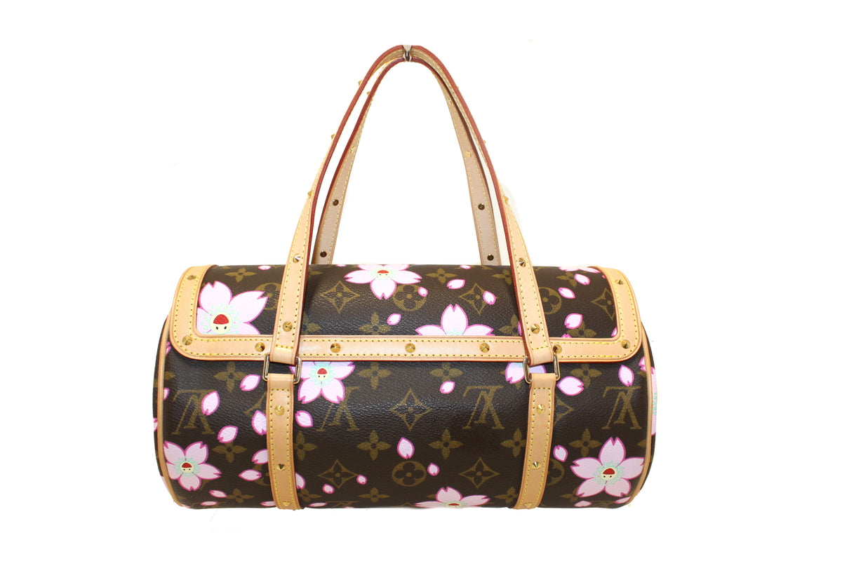 Limited Edition Louis Vuitton Monogram Cherry Blossom Papillon 26 Handbag