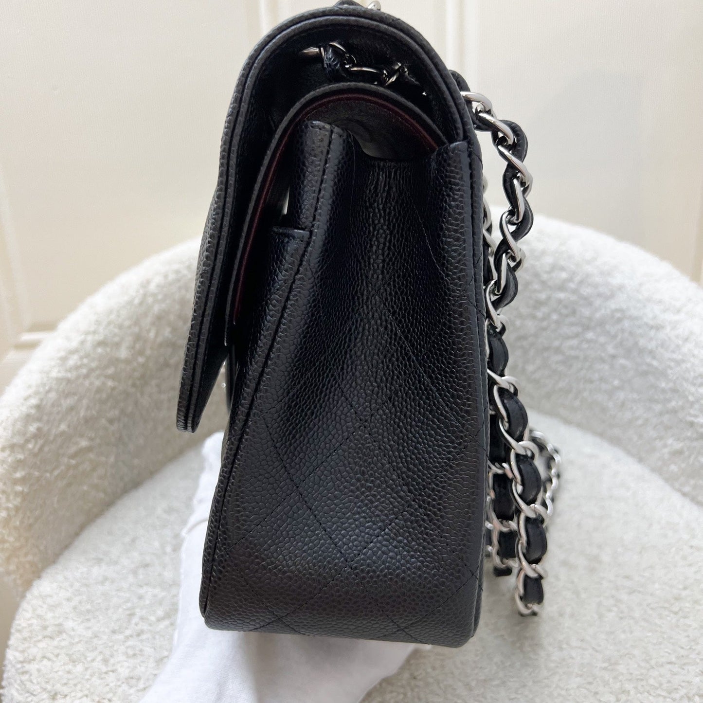Chanel Jumbo Classic Flap DF in Black Caviar and SHW