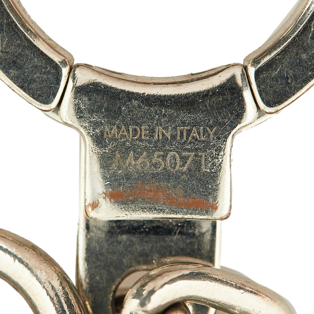 Silver Louis Vuitton LV Initials Key Holder
