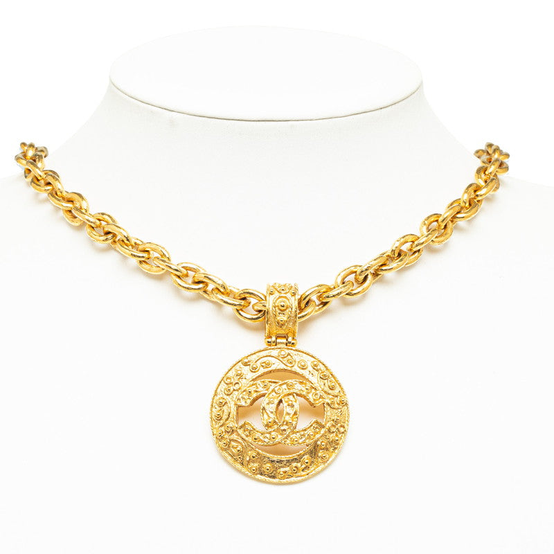 Chanel CC Medallion Chain Necklace Metal Necklace in Excellent condition