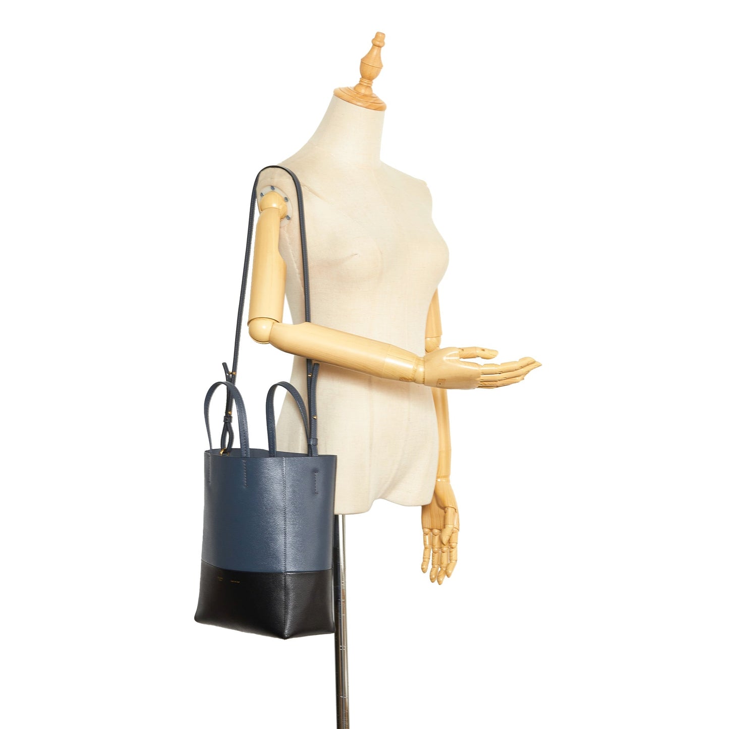 Celine Cabas Vertical Bicolor Satchel