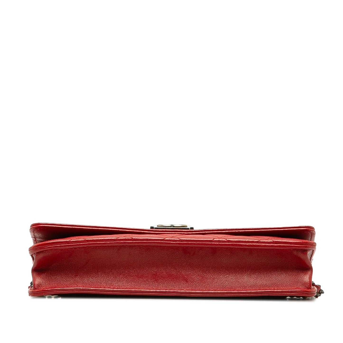 CHANEL Lambskin Boy Wallet On Chain Crossbody Bag
