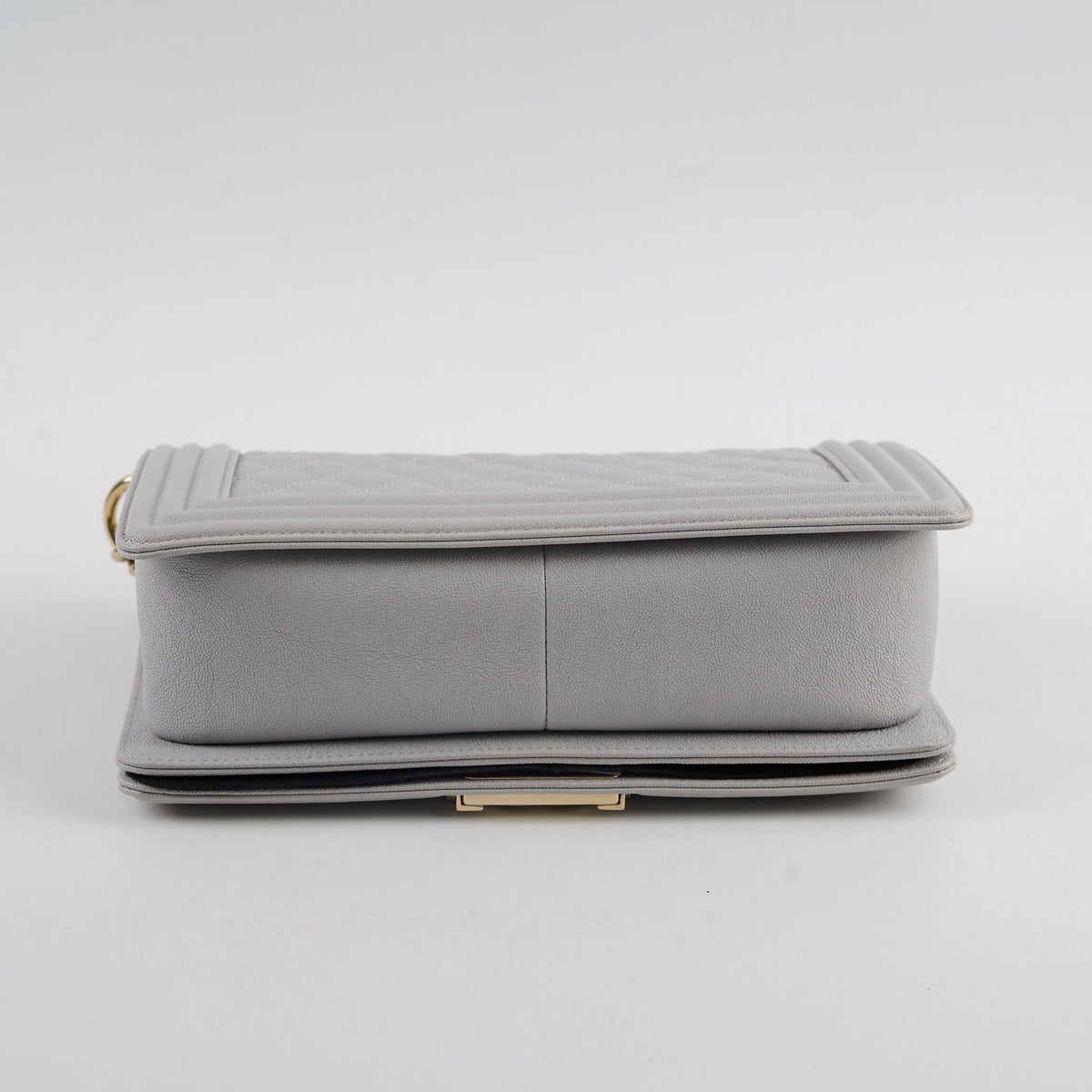 Chanel Boy Bag Old Medium Grey Caviar