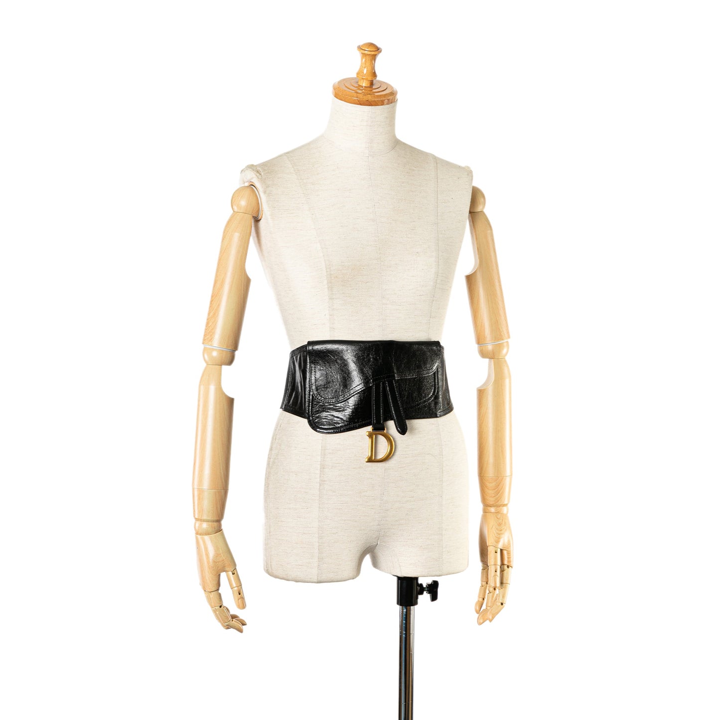 Crinkled Lambskin Saddle Belt Bag