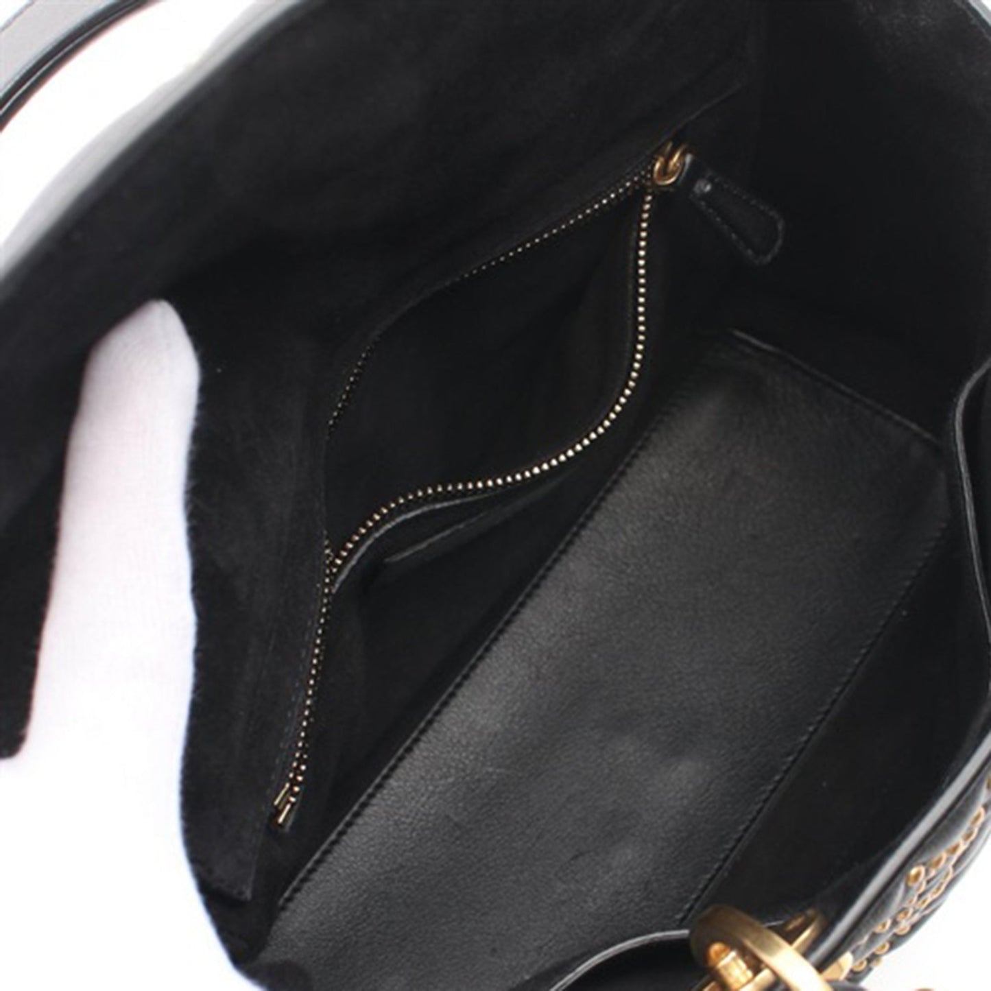 Medium Lambskin Cannage Studded Supple Lady Dior