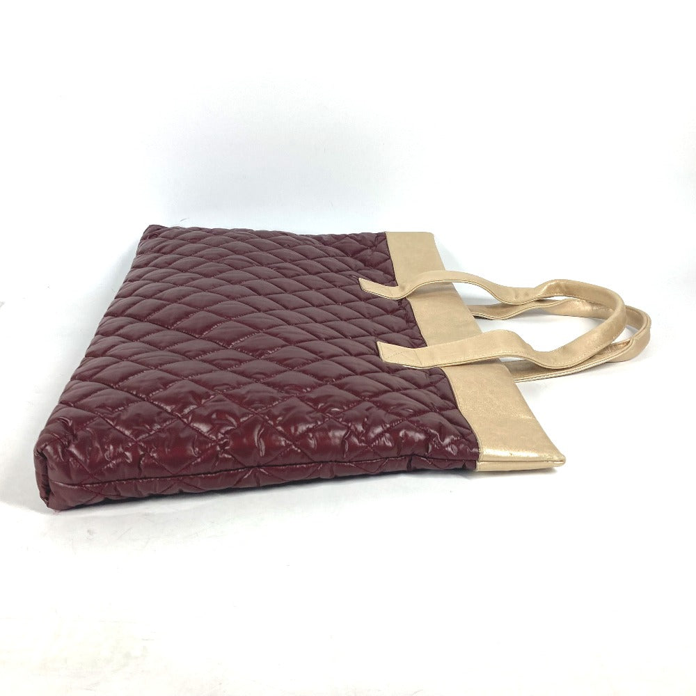 CHANEL Shoulder Bag Nylon, Leather wine-red By color CC COCO Mark Cococoon Quilting Women Used