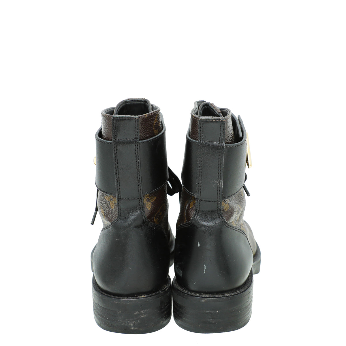 Louis Vuitton Monogram Black Wonderland Flat Ranger Boot 36.5
