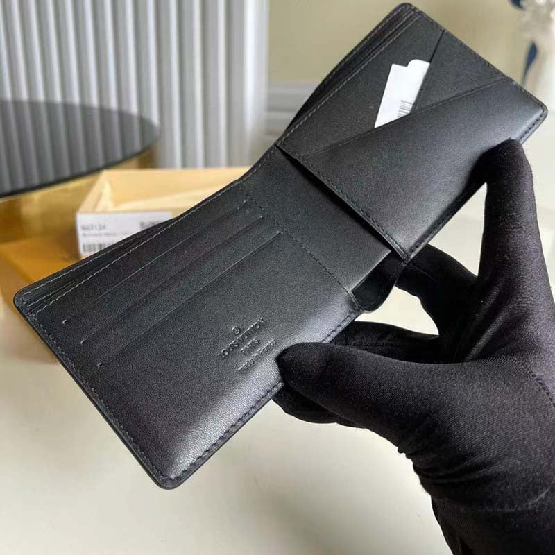 Louis Vuitton LV Unisex Multiple Wallet Black Damier Infini Leather