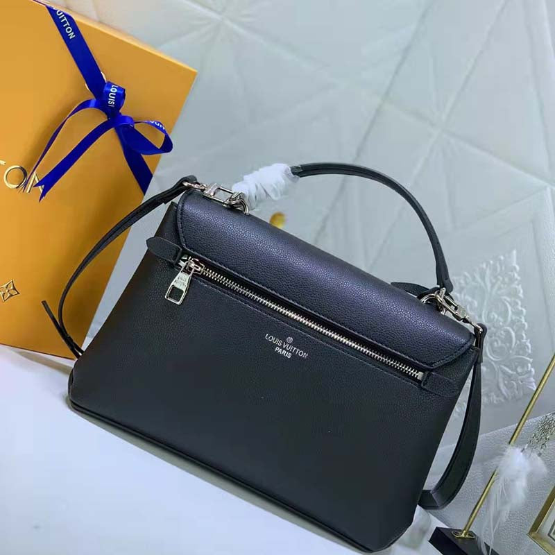 Louis Vuitton LV Women Mylockme Chain Bag Black Soft Grained Calfskin