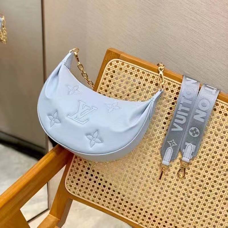 Louis Vuitton LV Women Over The Moon Blue Quilted Embroidered Smooth Calf Leather