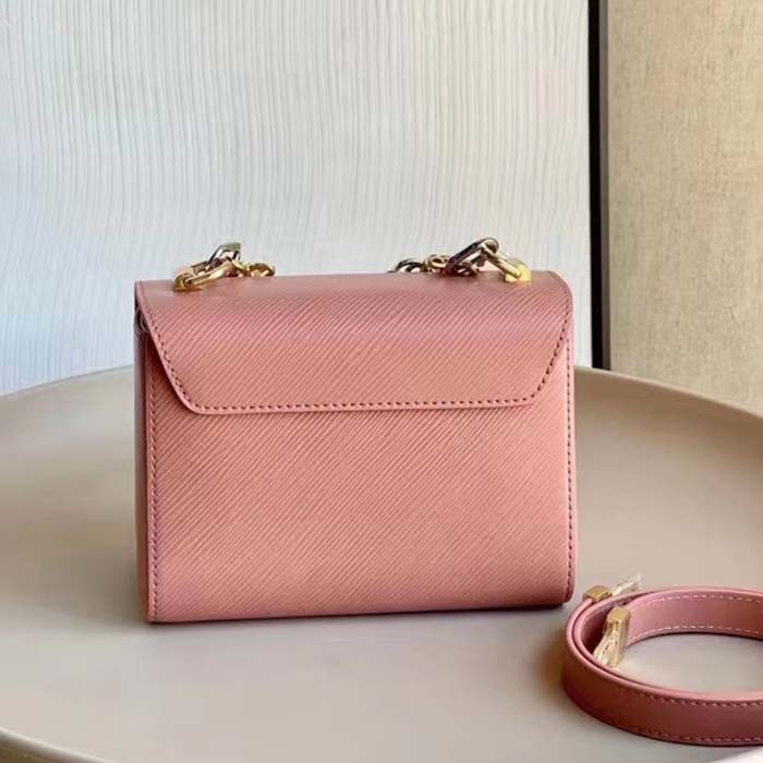 Louis Vuitton LV Women Twist PM Pink Epi Grained Leather Cowhide Lock