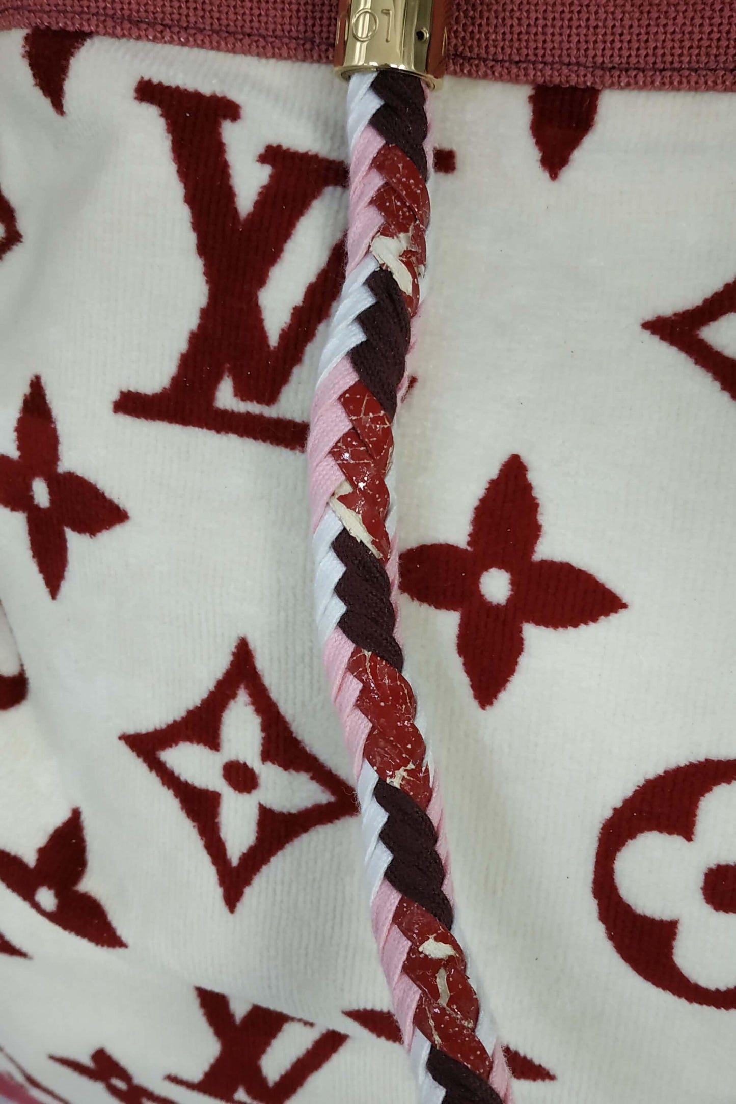 Monogram Eponge Cabas Bicolor White Red