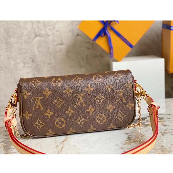 Louis Vuitton Women LV Wallet On Chain Ivy Brown Monogram Coated Canvas