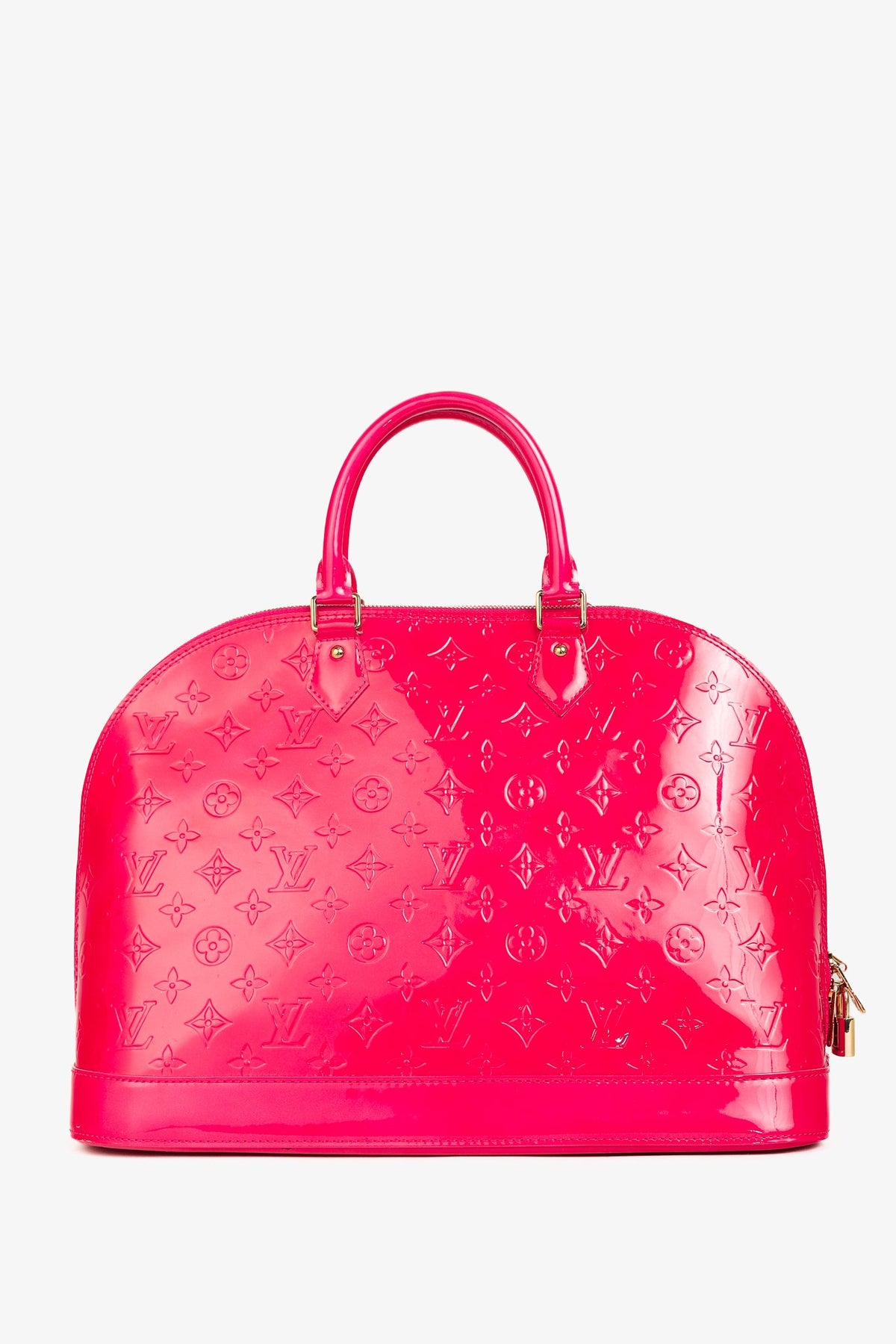 Louis Vuitton Alma GM Rose Pop Monogram Vernis Tote