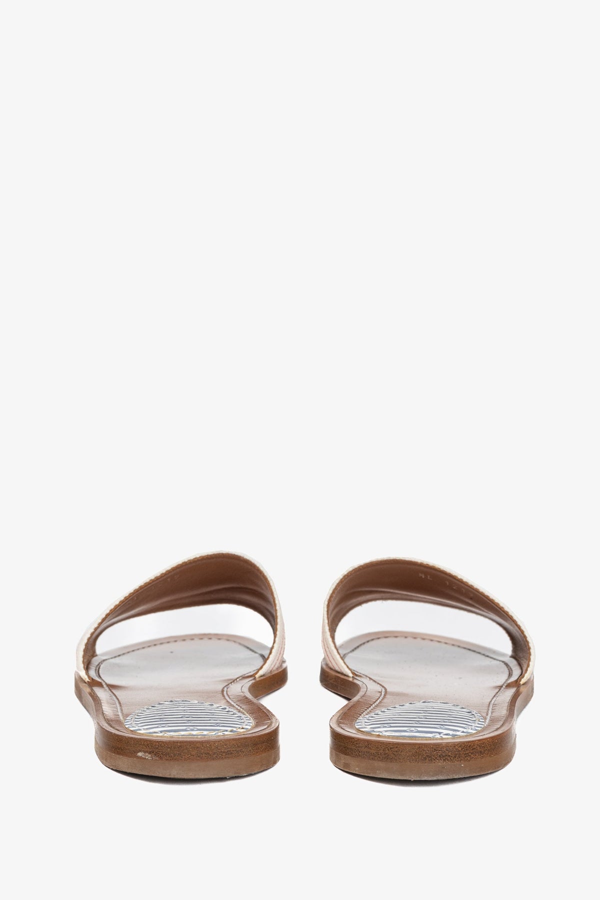 Louis Vuitton Escale Lock It Bleu Normal Striped Flat Mule Sandals