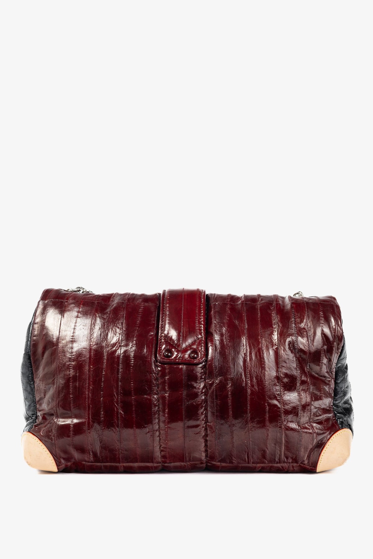 Louis Vuitton SS/15 Runway Cloud Clutch GM Burgundy Eelskin Foldover Bag
