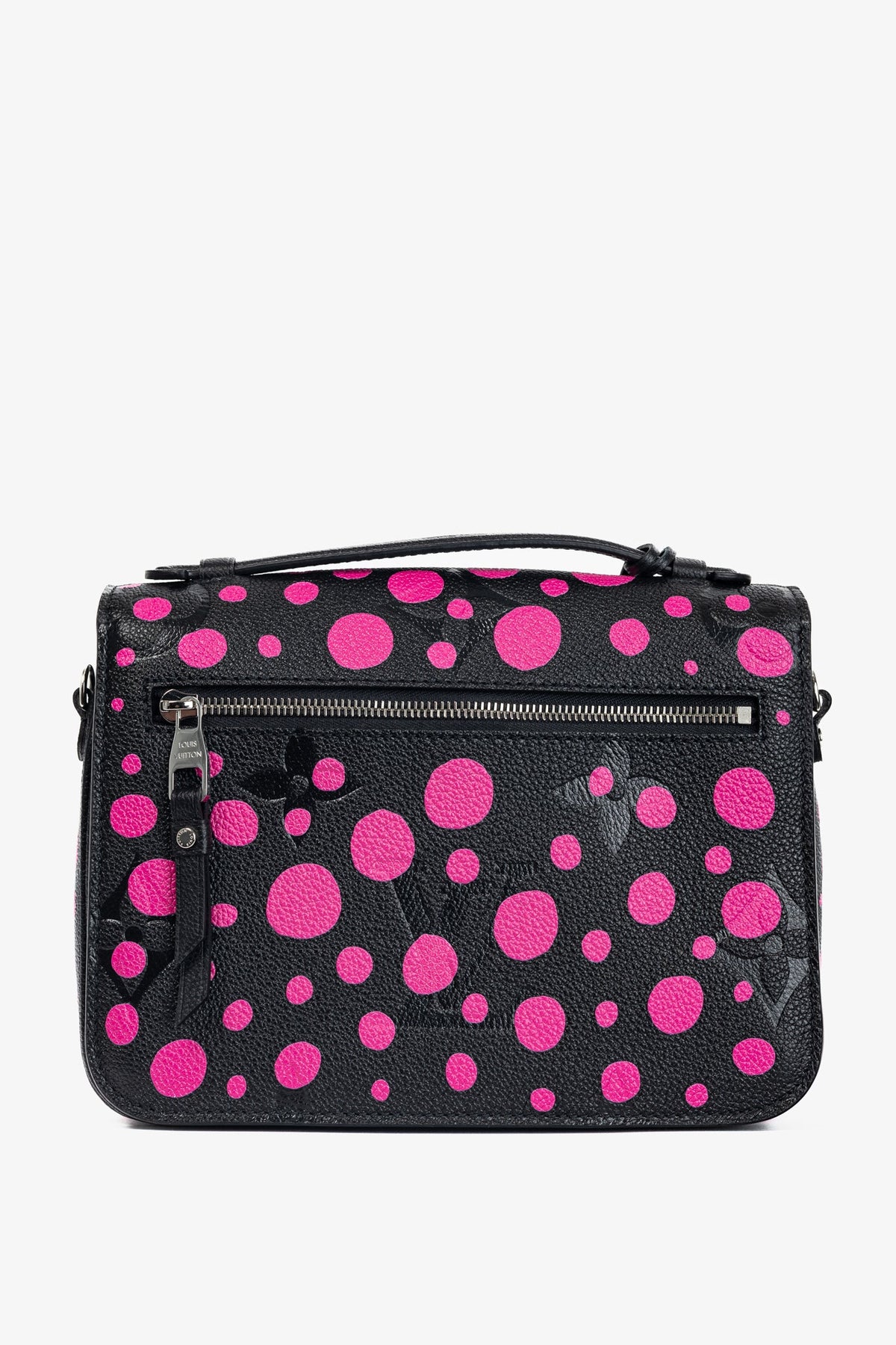 Louis Vuitton x Yayoi Kusama Pochette Metis MM Black & Fuchsia Infinity Dots Monogram Empreinte Satchel