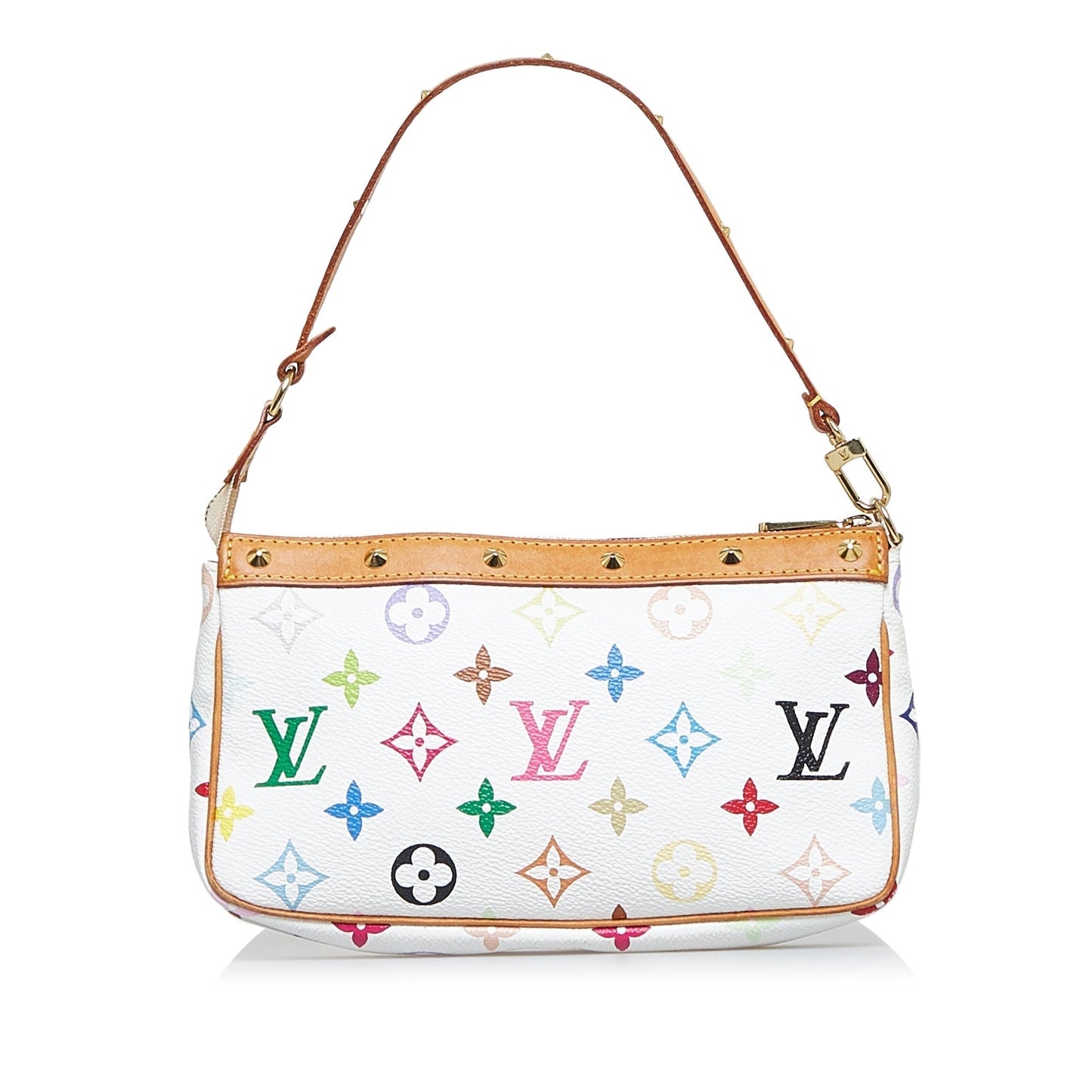 LOUIS VUITTON Monogram Multicolore Pochette Accessoires White