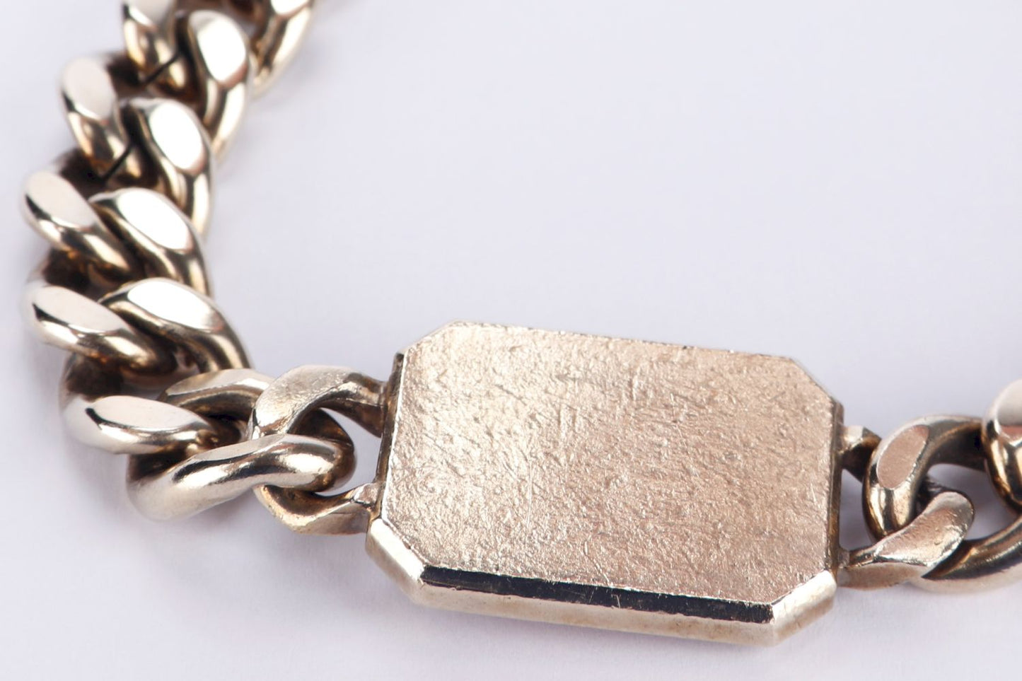 Chanel Light Gold Cuban Link Bracelet Colorful Square, with Box