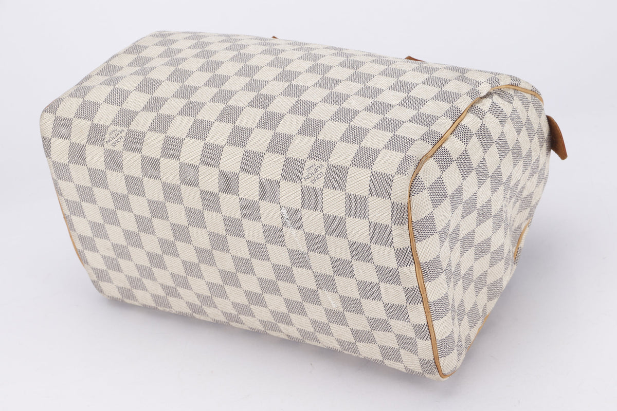 LOUIS VUITTON N41370 SPEEDY 30CM (DU2067) DAMIER AZUR CANVAS, NO DUST COVER