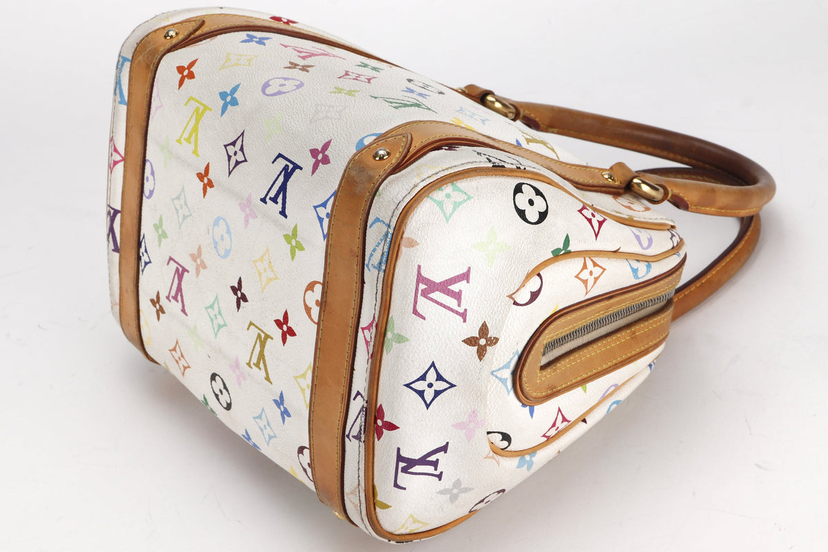 LOUIS VUITTON PRISCILLA MM (SP0096) MULTICOLOR WHITE MONOGRAM GOLD HARDWARE, NO DUST COVER